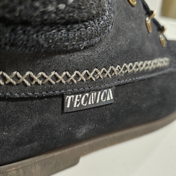 Tecnica black Suede embroidered ankle bootie sz 39 8.5 - Picture 13 of 14